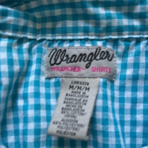 Vintage checkered, Wrangler snap top medium - Picture 2 of 4